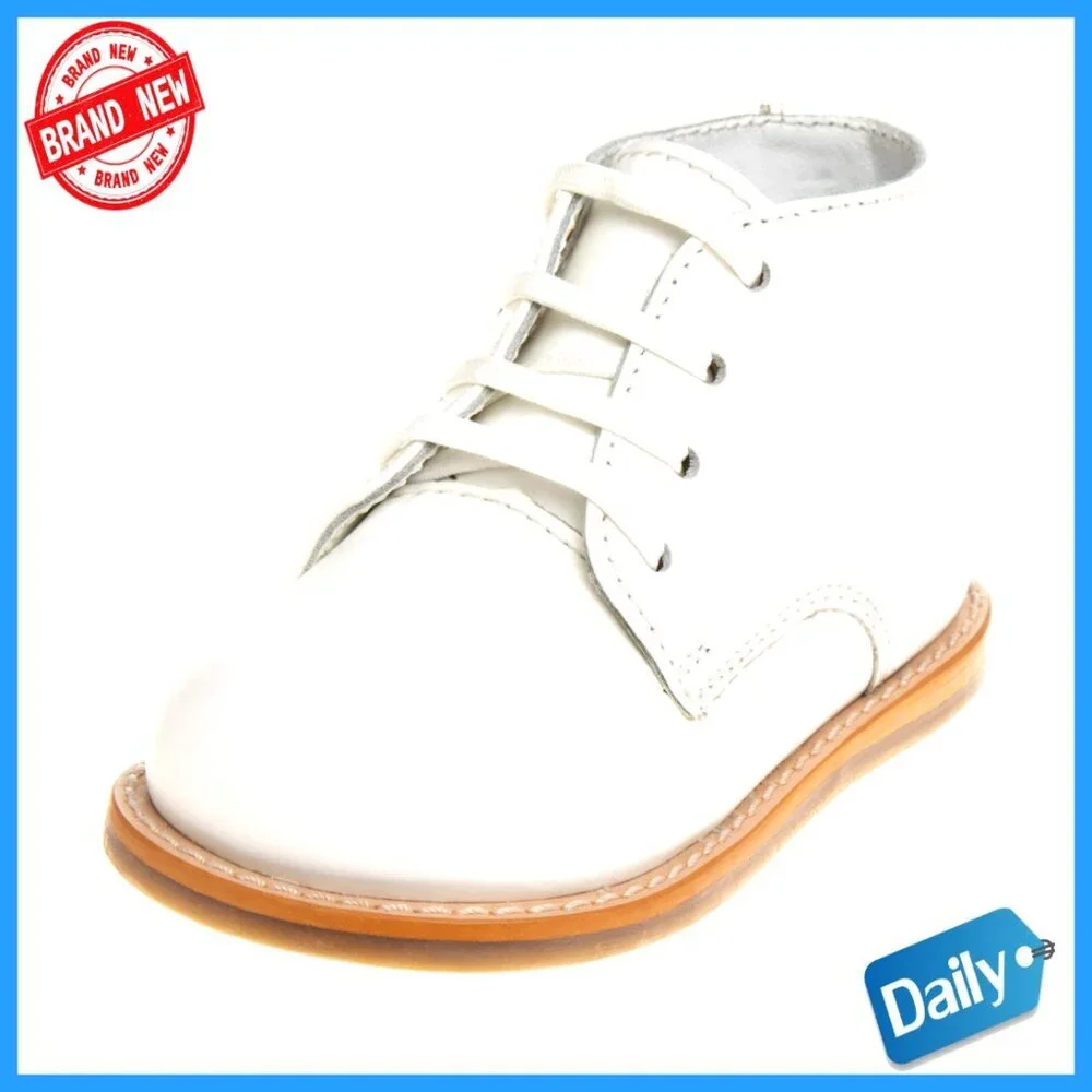 Leather Lace-Up Formal Booties For Baby Boys Sizes 2-8 Toddler